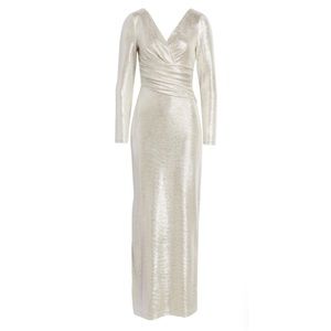 Ruched Eliza J Gold Gown